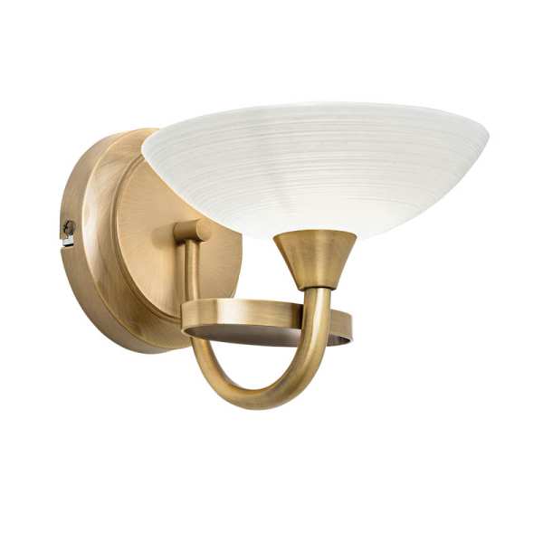 Endon Cagney Glass Halogen Wall Light CAGNEY 1WBAB