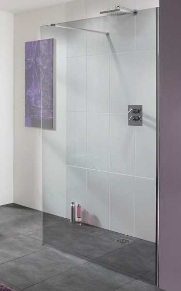 Lakes Coastline Cannes Walk In Glass Shower Panel 750mm 8mm