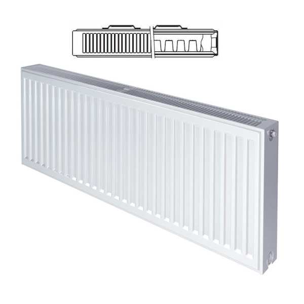 Stelrad Compact P+ Type 21 Double Panel Single Convector Radiator 600mm x 400mm White 143764