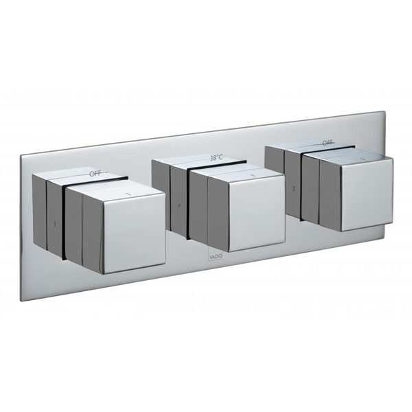 Vado Tablet 3 Outlet Concealed Thermostatic Shower Valve Horizontal TAB1283HNOTCP
