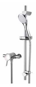 Bristan Acute Thermostatic Surface Mounted Shower Valve with Adjustable Riser Chrome AE SHXAR C