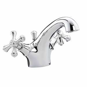 Bristan Colonial Mono Basin Mixer Tap With Pop Up Waste Chrome Plated K BAS C