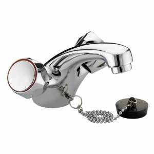 Bristan Club Mono Basin Mixer Tap Without Waste Chrome Plated With Metal Heads VAC BASNW C MT