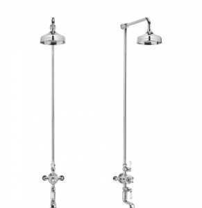 Crosswater Belgravia Thermostatic Bath Shower Mixer With Fixed Head Chrome BEL_BSM
