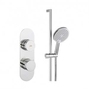 Crosswater Dial 1 Control Shower Valve with Central Trim and Riser Rail Kit DIAL CENT 18