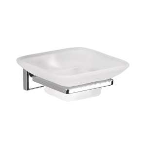 Gedy Colorado Glass Soap Dish Chrome/Frosted Glass 6911 13