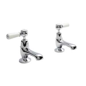 Hudson Reed White Topaz With Lever Basin Taps BC301DL