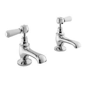 Hudson Reed White Topaz With Lever Basin Taps BC301HL