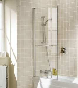 Lakes Square Bath Screen with Rail 800mm