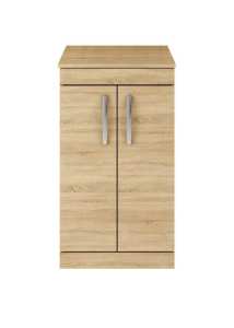 Nuie Athena Natural Oak Floor Standing 500mm Cabinet and Worktop ATH003W