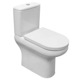 RAK Compact Extended Deluxe Rimless Close Coupled WC 365 x 750