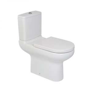 RAK Compact Extended Deluxe Rimless CC Full Access WC with Side Lever Cistern 365 x 750