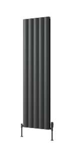 Reina Belva Anthracite Double Vertical Aluminium Radiator 1800 x 516mm