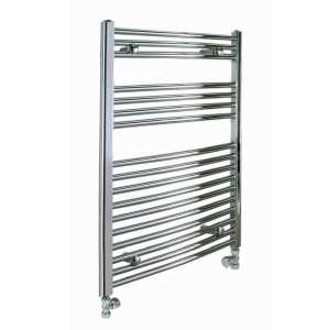 Reina Diva Central Heating Polished Chrome Curved Ladder Towel Rail 800mm High x 750mm Wide
