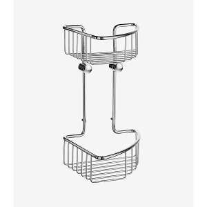 Smedbo Sideline Basic Corner Soap Basket Double Polished Chrome DK1021