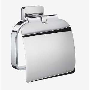 Smedbo Ice Fixed Toilet Roll Holder with Cover Chrome