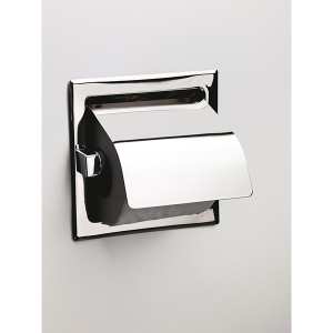 Sonia Recessed Toilet Roll Holder With Flap Stainless Steel 025107