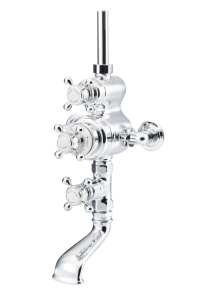 St James Traditional Exposed Thermostatic Valve and Bath Filler SJ7300 Chrome