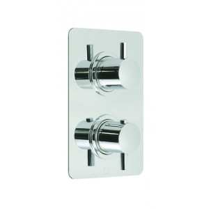 Vado Celsius 3 Way Wall Mounted Concealed Valve With Integrated Diverter With Rectangular Backplate