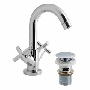 Vado Elements Water Basin Mixer Tap With Clic Clac Waste