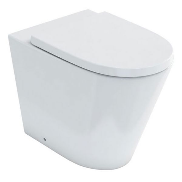 Britton Sphere Rimless Back to Wall Toilet with Seat