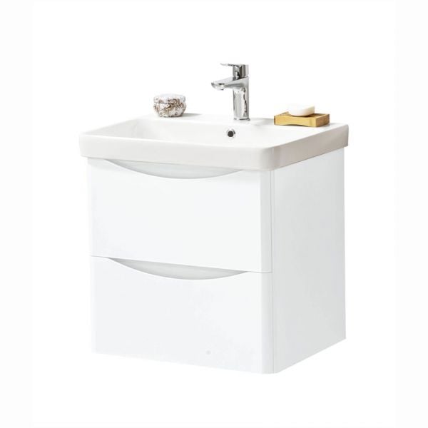 Kartell Arc 600 Gloss White Wall Mounted Vanity Unit and Basin