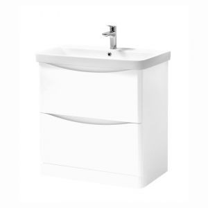 Kartell Arc 800 Gloss White Floor Standing Vanity Unit and Basin