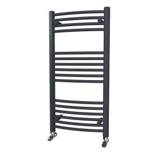 Riviera Neo 1000 x 500 Anthracite Curved Ladder Towel Rail