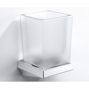 Sonia S7 Frosted Glass Tumbler with Chrome Fixings
