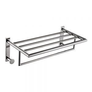 Gedy G Pro Stainless Steel 500 Towel Rack with Robe Hooks
