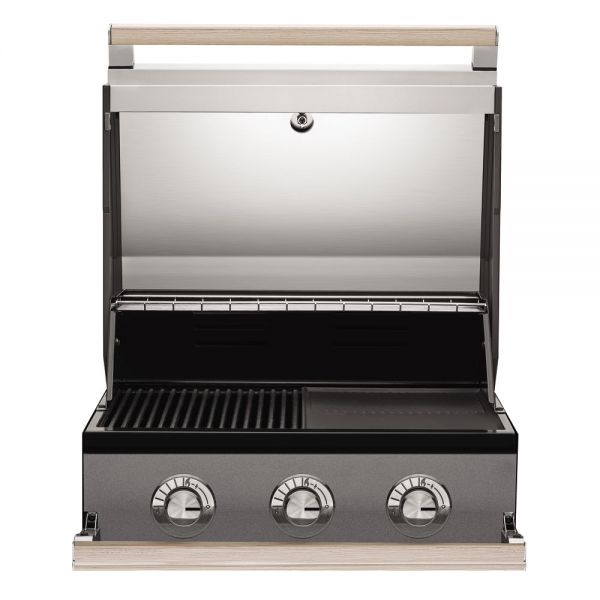 BeefEater 1500 Stainless Steel 3 Burner Built In Gas BBQ