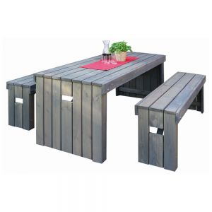 Promex Rotterdam Garden Dining Table and Bench Set