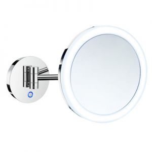 Smedbo Outline Chrome Wall Mounted Extendable LED Cosmetic Mirror FK485EP