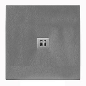 Tissino Giorgio2 1000 x 1000 Square Grey Slate Effect Shower Tray