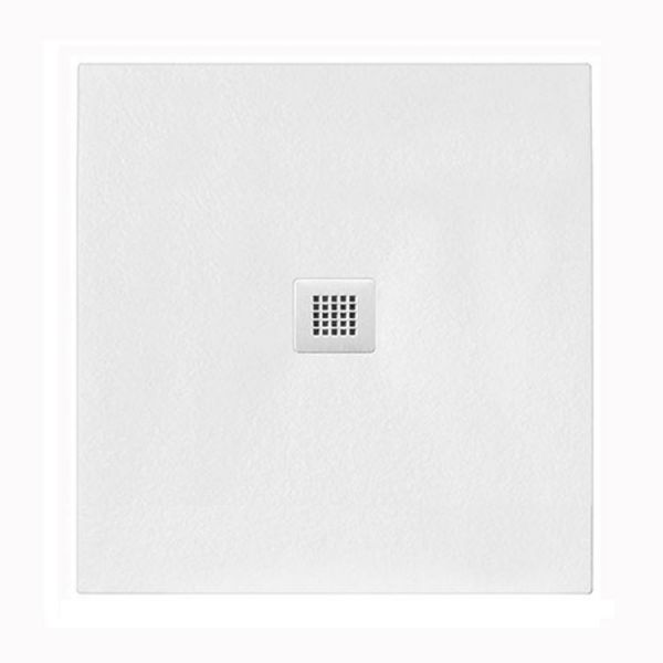Tissino Giorgio2 1200 x 1200 Square White Slate Effect Shower Tray