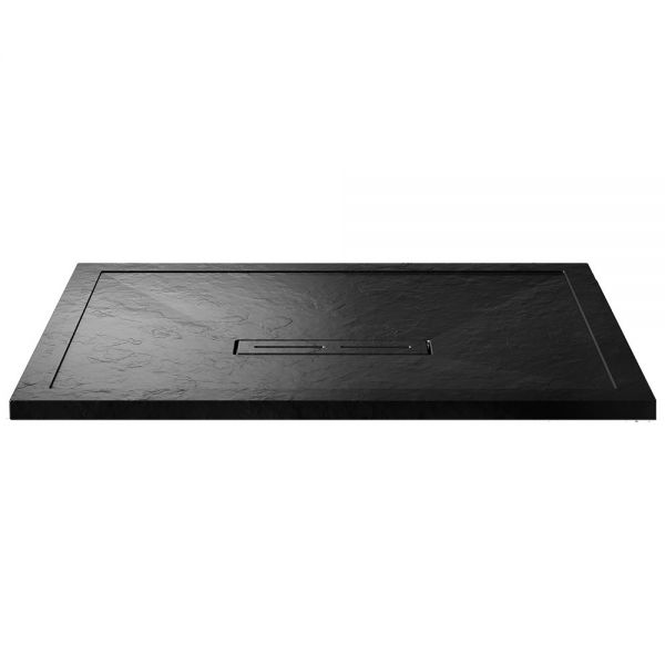 Kudos Connect2 Black Grey Slate Finish Square Shower Tray 800 x 800mm