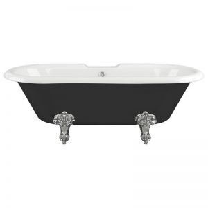 Moods Cranleigh Black 1700 x 750 Double Ended Freestanding Bath