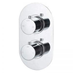 Moods Patras Chrome Two Outlet Thermostatic Shower Valve