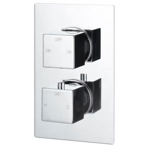 Moods Kavala Chrome Two Outlet Thermostatic Shower Valve
