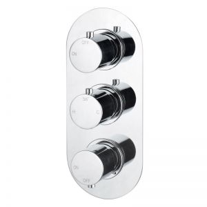 Moods Patras Chrome Two Outlet Three Handle Thermostatic Shower Valve