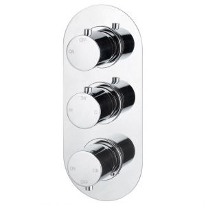 Moods Patras Chrome Three Outlet Thermostatic Shower Valve