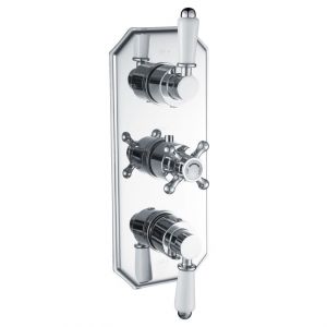 Moods Chrome Traditional Two Outlet Thermostatic Shower Valve