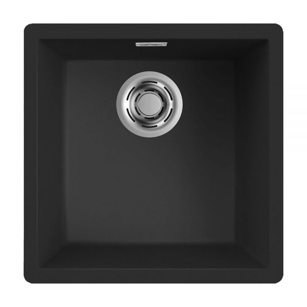 Reginox Multa Black Single Bowl Granite Kitchen Sink 456 x 456mm