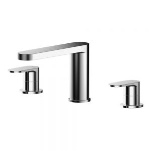 Nuie Binsey Chrome Deck Mounted 3 Hole Bath Filler Tap