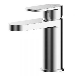 Nuie Binsey Chrome Mini Basin Mixer Tap with Push Button Waste