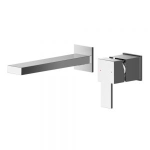 Nuie Sanford Chrome Wall Mounted Basin Mixer Tap