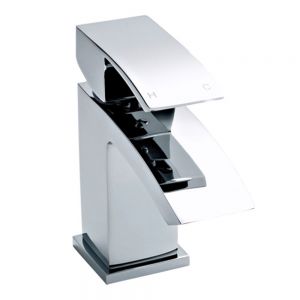 Nuie Vibe Chrome Mini Basin Mixer Tap with Waste