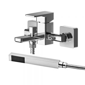 Nuie Windon Chrome Wall Mounted Bath Shower Mixer Tap