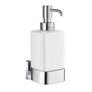 Smedbo Ice Porcelain Soap Dispenser with Chrome Holder OK469P
