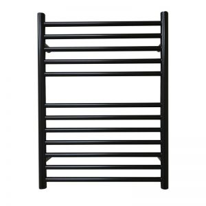 JIS Sussex Ouse Black 700mm x 520mm ELECTRIC Stainless Steel Towel Rail